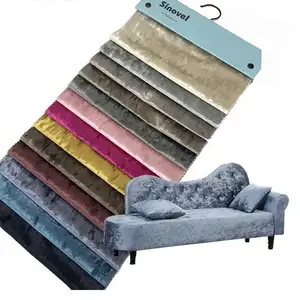Hometextile 100% polyester tricoté coussin d'ameublement écraser velours tissus royal luxe glace pilée velours canapé tissu pour chaises