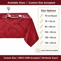 Nappe Jacquard Personnalisée Imperméable Lavable Anti-plis à Motifs Floraux pour Noël, Fêtes et Restaurants (Vente en Gros)