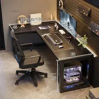 Bureau d'angle double style nordique pour ordinateur, mobilier de bureau à domicile et de gaming, vente en gros, fabricant OEM ODM personnalisé