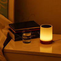 Lampe de table LED moderne 5V DC, alimentée par batterie, variateur tactile USB, RGB 3 couleurs, matériau PC, utilisation en chambre, éclairage réglable