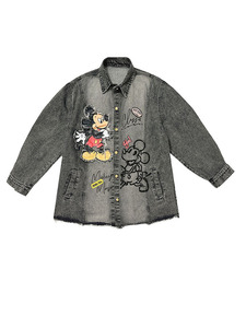 <span class=keywords><strong>Trench</strong></span> da <span class=keywords><strong>donna</strong></span> primavera/autunno di media lunghezza elegante <span class=keywords><strong>giacca</strong></span> oversize a cartoni animati con stile stile stile in Denim di fascia alta - Product Image 5