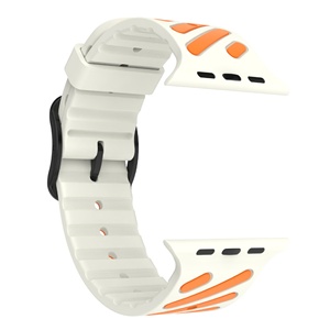 Bracelet de montre Upro Sports respirant bicolore en twill avec silicone creux pour Apple Watch Ultra 3 2 49 mm - Product Image 2