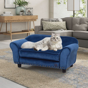 Neues <span class=keywords><strong>Design</strong></span> Mode Samt Holz Haustier Hunde bett Möbel Luxus Hundes ofa Bett - Product Image 1