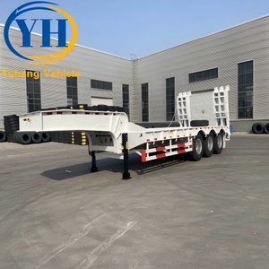 Remorque surbaissée à trois essieux de bonne qualité, 50 tonnes, à <span class=keywords><strong>vendre</strong></span> |   Essieu de marque Fuwa, réputé |   Fournisseur de remorques à plateau semi-remorque à 3 essieux - Product Image 4