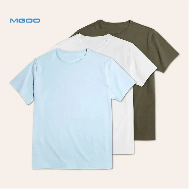 MGOOプリントロゴメンズオーガニックTシャツカスタムTシャツOEMデザイン綿100% ブランクメンズT-shit for Sale