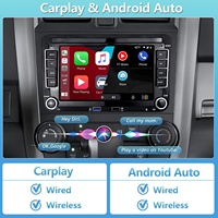 (Stock UE) Radio para Auto Podofo de 7 Pulgadas con Android Carplay, GPS, WIFI, Hifi, RDS, USB para VW/Polo/Candy/Skoda/Jetta/Seat/Touran/Passat/Golf 5 6