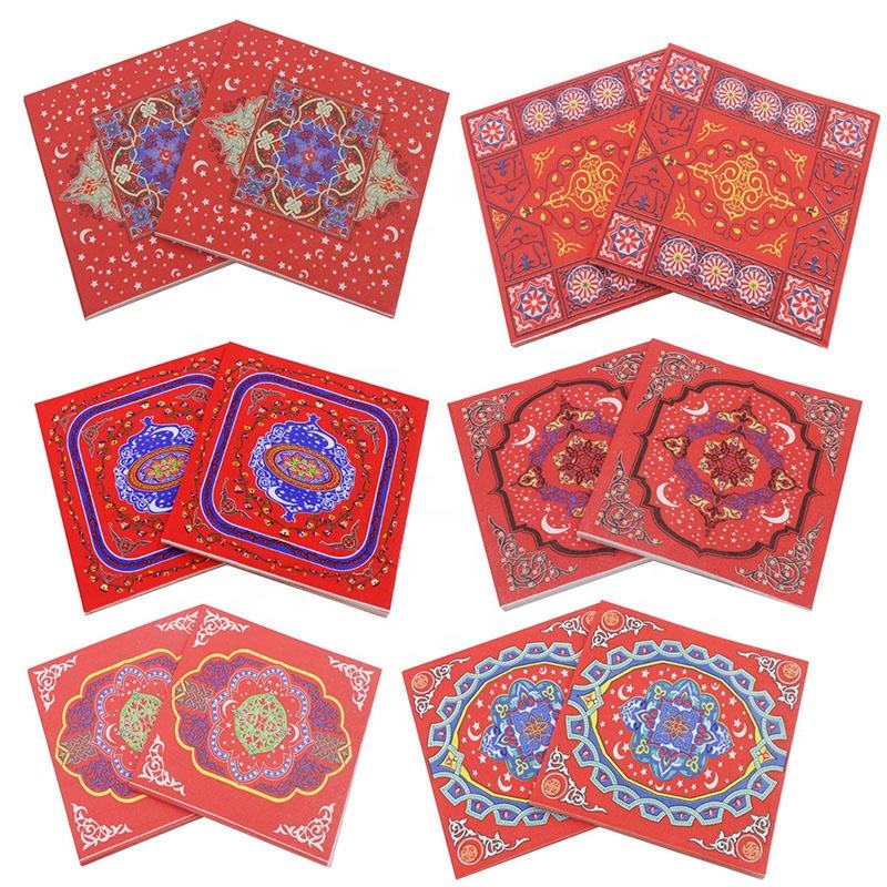 Stakee 20 Pcs Eid Mubarak Serviette Ramadan Serviettes En Papier