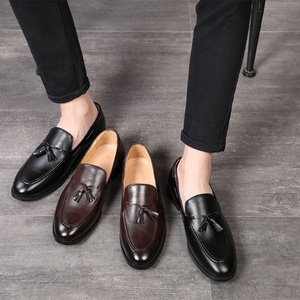 Men's Pointed Toe Genuine Leather <b>Shoes</b> Breathable Slip-on Formal Business Casual Office <b>Shoes</b> <b>Height</b> <b>Increasing</b> - Product Image 2