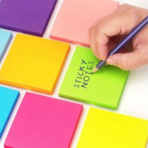 Bloc de Notas Adhesivas Fluorescentes Personalizadas, Hojas Sueltas, Suministros de Oficina, Amarillo, Rosa, Rojo, Verde, Azul, para Uso en Papelería - Product Image 6