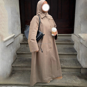 윌슨 패션 2026 긴 소매 버튼과 포켓이 있는 단정한 무슬림 여성 이슬람 의류 모든 계절 및 모든 행사에 적합 - Product Image 5