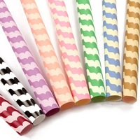 Papier d'emballage pour fleurs de style Égée, imperméable et épaissi, papier d'emballage pour bouquets de fleurs fraîches, matériel d'emballage pour fleuristes
