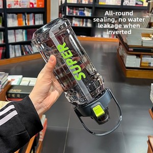 Borraccia Sportiva da 2000ml di Grande Capacità per Uomo, Fitness, Attività all'Aperto, Portatile con Cannuccia, Resistente alle Alte Temperature, Bottiglia Ton Ton - Product Image 2