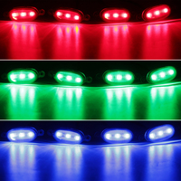 Luces LED RGB de colores para coche, lámpara de conducción 3SMD, luz de ojo de águila, Circulación Diurna automática, 12V