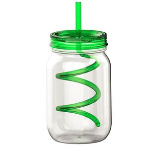 Gobelet en plastique AS à paroi simple de qualité alimentaire 500ML 720ML 920ML type Mason Jar - Product Image 2