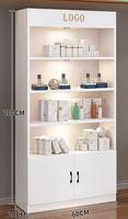 Vitrine cosmétique pour salons de beauté Porte en verre Présentoir à ongles Étagères multicouches pour produits de soins de la peau pour supermarchés