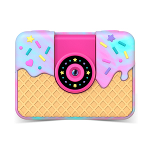 Adorable Cámara Infantil con Forma de Helado con un Ángulo de Visión de 180° °   Lente Giratoria Perfecta para que los Pequeños Fotógrafos Capturen Selfies - Product Image 2