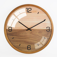 Jam dinding kayu desain khusus tanpa angka, gaya modern minimalis untuk dekorasi rumah