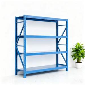 <span class=keywords><strong>Étagère</strong></span> de stockage en métal à longue portée pour usine, robuste, 4 niveaux, 300 kg, <span class=keywords><strong>étagère</strong></span>s en acier, montage facile - Product Image 1