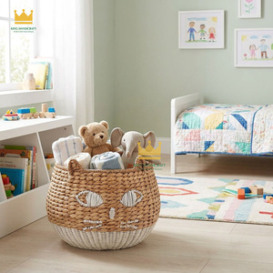 Animal-Themed Wicker Clothing Organizer <b>Storage</b> <b>Baskets</b> Multifunction For Kids Bedroom <b>Toy</b> Organizer Cheap Price - Product Image 6