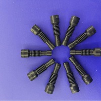 Tube ondulé noir en PFA, soufflet flexible antistatique, résistant aux produits chimiques et aux hautes températures pour équipements semi-conducteurs