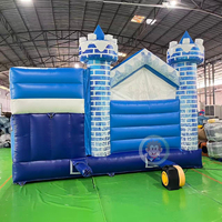 Châteaux gonflables commerciaux en gros, château gonflable en forme de bonhomme de neige 3D