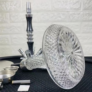 Ensemble de narguilé en cristal de qualité supérieure arabe russie 1/2/4 tuyau Shisha en Fiber de carbone métal café rassemblement social intérieur Shishia narguilé Chicha - Product Image 3