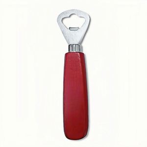 Ouvre-bouteilles en acier inoxydable avec manche en bois rouge et naturel, écologiques, en gros, cadeaux promotionnels - Product Image 3
