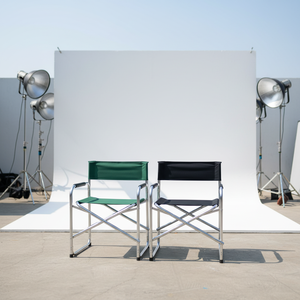 Silla de Director Plegable de Metal Resistente para Exteriores, con Reposabrazos, Mesa Lateral y Portavasos, Sillas de <span class=keywords><strong>Playa</strong></span> - Product Image 5