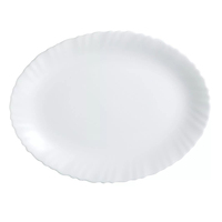 Assiette en verre opale blanc résistant à la chaleur bol tasse et soucoupe ensemble verrerie opale opaline assiette opaline ensemble de vaisselle