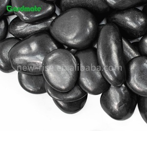 1.8KG Black Modern Waterproof Decorative <strong>River</strong> Stones for Potted Plants Landscaping Patio Garden Vase Pond Fountain - Product Image 2