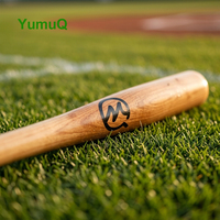 Bâton de baseball en bois composite YumuQ personnalisé avec corps en érable et noyau en peuplier, pour entraînement au frappeur et au lanceur (fungo)