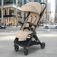 Poussette Bébé Pliante Automatique en Aluminium Léger avec Tissu Polyester, Certifiée 22KG, Chariot Pliable pour Enfants de 3 Ans, Guangdong
