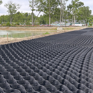 Géocell en plastique HDPE texturé et perforé, prix fabricant, grille de <span class=keywords><strong>gravier</strong></span>, géocell pour route - Product Image 2