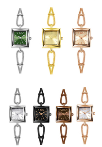 2025 Style rétro femmes en gros Simple petit cadran carré mince chaîne Quartz alliage boîtier résistant à l'<span class=keywords><strong>eau</strong></span> montres décontracté - Product Image 4