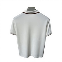 Polo en piqué pour homme avec logo personnalisé, coton de qualité supérieure, col contrasté, manches courtes, polos de golf de luxe pour homme, OEM/ODM