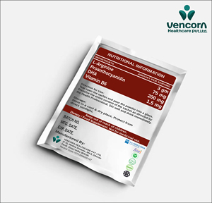 Sachet de L-arginine avec DHA, vitamine B6 et proanthocyanidine, formulé pour un mode de vie actif, nutrition, soutien quotidien au bien-être - Product Image 2