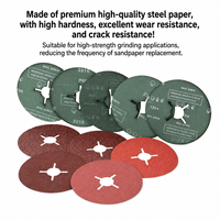Disques abrasifs en fibre de résine, grain 36, 100 mm (4 pouces) x 7/8 po, trou traversant, dos en fibre d'alumine-zircone, dureté moyenne, marque Haina