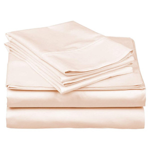 Drap de lit 3 pièces en coton égyptien respirant de style hôtel tissé moderne ensemble de draps plats avec deux taies d'oreiller - Product Image 6