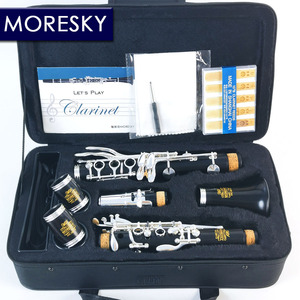 MORESKY Clarinette en bois de rose soprano, accordage en Do, 18 clés plaquées argent MC6813 - Product Image 1