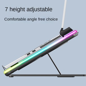Support d'écran pliable portable F36 2 5 avec ventilateur, 17 pouces, refroidissement par air, matériau ABS, radiateur léger pour ordinateur portable - Product Image 2