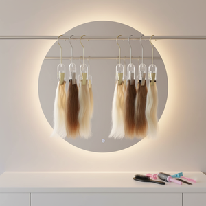 Vente en gros acrylique polyvalent en plastique avec logo personnalisé transparent cintres <span class=keywords><strong>pour</strong></span> perruque cintres <span class=keywords><strong>pour</strong></span> extensions de cheveux - Product Image 1