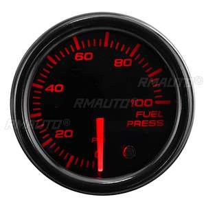 Manómetro de Presión de Combustible Diésel para Automóvil de 12 V y 2 Pulgadas (52 mm) con Sensor de Presión de 0-100 PSI, Pantalla LED de 7 Colores, Color Negro, Universal - Product Image 2