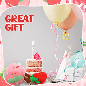 Peluche Personalizzato a Forma di Fragola, Morbido Giocattolo Tascabile, Idea Regalo Perfetta da Collezionare - Product Image 4