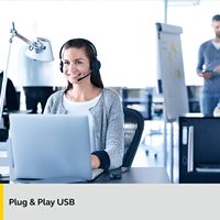 Casque stéréo Jabra Evolve 20 MS Oreillette USB sur l'oreille pour les appels en conférence