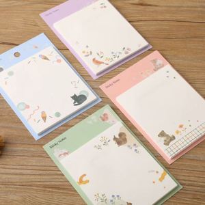 Bloc de Notas Creativo con Dibujos Animados en Varios Colores, Bloc de Notas Autoadhesivo con Diseño de Gato, Libro de Notas Práctico y Exquisito, Tamaño Personalizable - Product Image 5