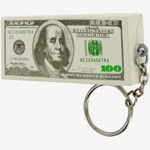Individuelle Hundert-Dollar-Schein Schlüsselanhänger Stressbälle Werbe-Geld-Squeeze-Spielzeug mit Logodruck Großhandel Geschenk - Product Image 2