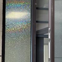 Película Decorativa Moderna de PVC Electrostática para Ventanas, con Diseño de Arcoíris, Desmontable, Gruesa, Esmerilada, con Protección de Privacidad y Antiexplosión