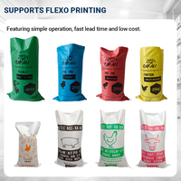 Sac d'emballage en polypropylène tissé PP imprimé sur mesure pour aliments pour animaux (poulets, poissons, moutons, chèvres, bovins) - Vente en gros