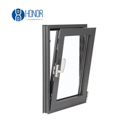 Porte-fenêtre en aluminium à double vitrage sur mesure pour accès au balcon