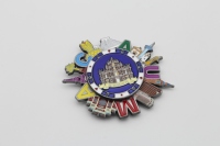 Aimant de réfrigérateur en métal personnalisé de luxe, sur mesure, fabriqué en usine OEM/ODM, souvenir touristique de Macao rotatif